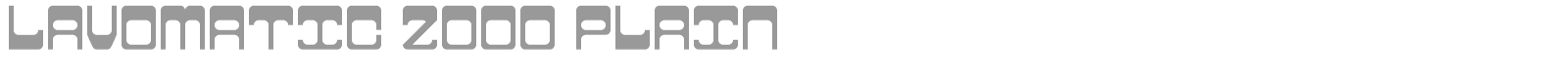 Lavomatic 2000 font preview